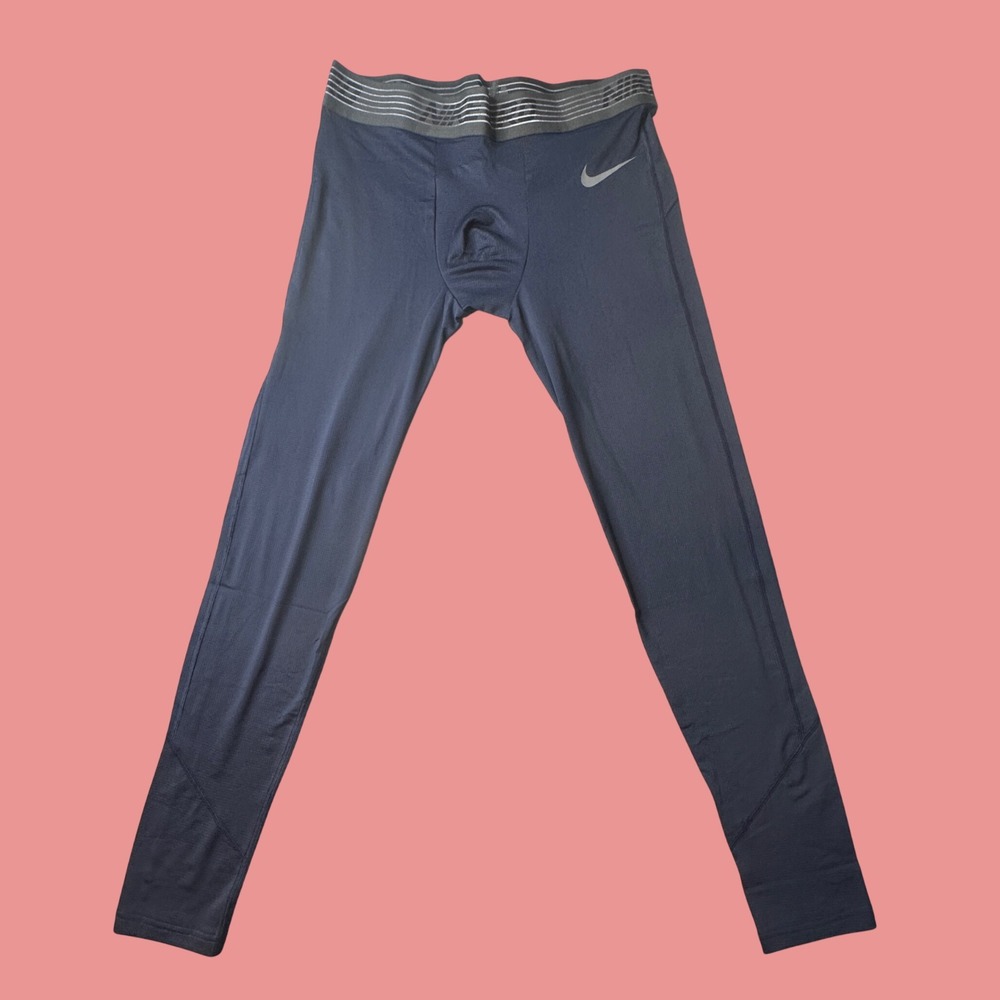 Nike Leggings Mens XL Pro Dri-FIT Navy Blue AT3198-459 Compression Football NEW